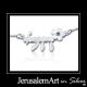 Hebrew Name Birthstone Flower Necklace - Sterling
